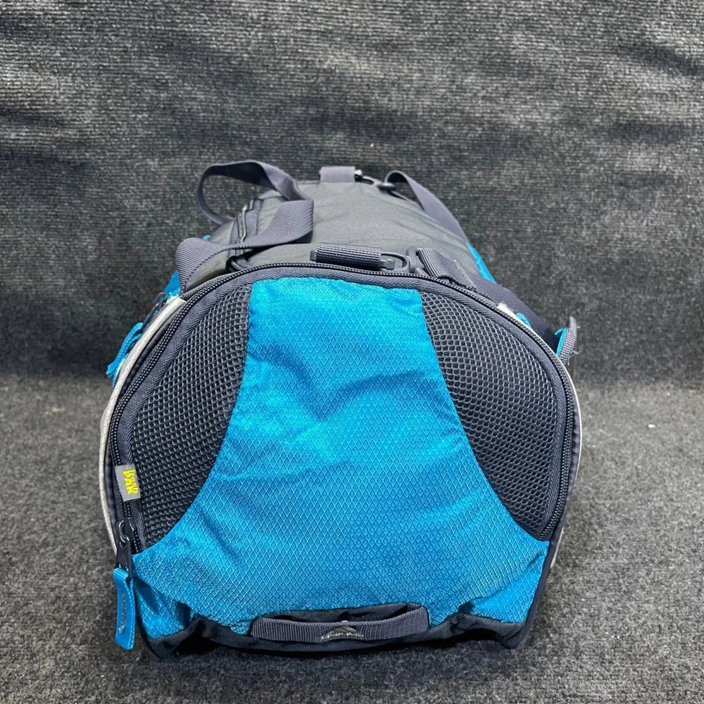 adidas Defender Small Duffle Bag Blue Grey Sports Gym Travel Gear Luggage